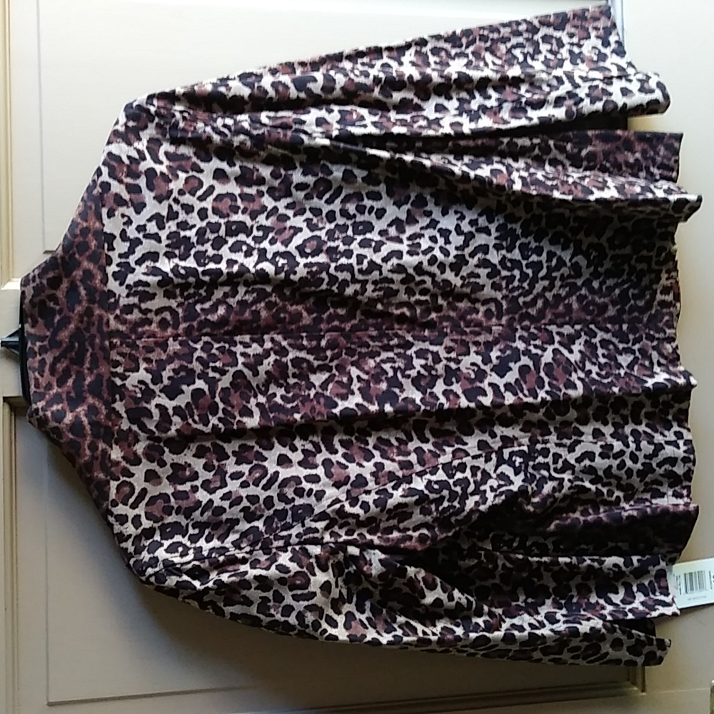 A Line Leopard Print Jacket Nwt - image 2